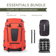 f-stop TILOPA 50L DuraDiamond Travel & Adventure Camera Backpack Bundle (red-orange) m116-82-01A