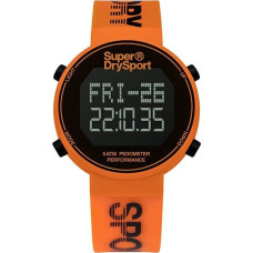 SUPERDRY Digi Pedometer Chronograph Orange Rubber Strap SYG203O