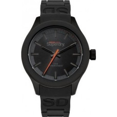   SUPERDRY Men's Scuba Deep Sea Black Rubber Strap