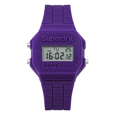 SUPERDRY Digi Retro Purple Rubber Strap SYL201V