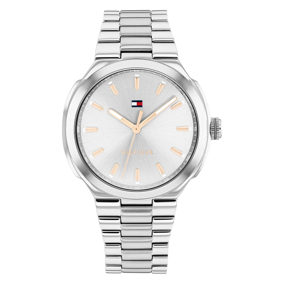 Tommy Hilfiger 1782817 – Γυναικείο Ρολόι Μπαταρίας με Ασημί Μεταλλικό Μπρασελέ 36mm