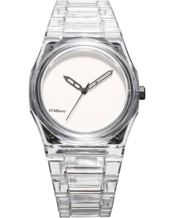 D1 Milano D1-NYBJ01 Ανδρικό Ρολόι Quartz Nylon Λευκό/Διαφανές 39mm