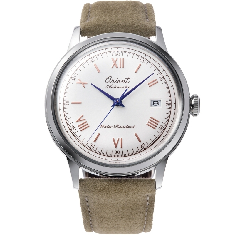 ORIENT RA-AC0027S30B Ανδρικό Ρολόι Αυτόματο Μπεζ Δερμάτινο 40.5 mm + Δώρο Καφέ Λουρί