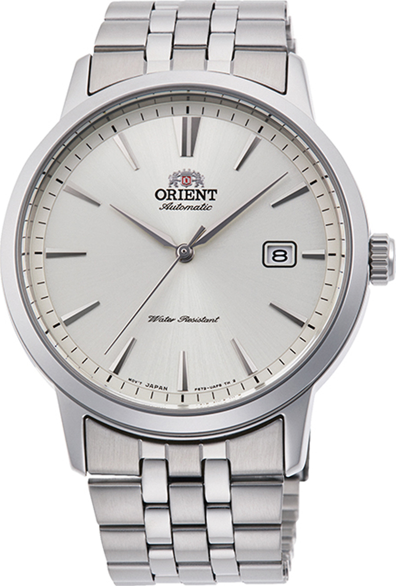 ORIENT RA-AC0F02S10B Ανδρικό Ρολόι Αυτόματο Ασημί Μεταλλικό Μπρασελέ 42 mm