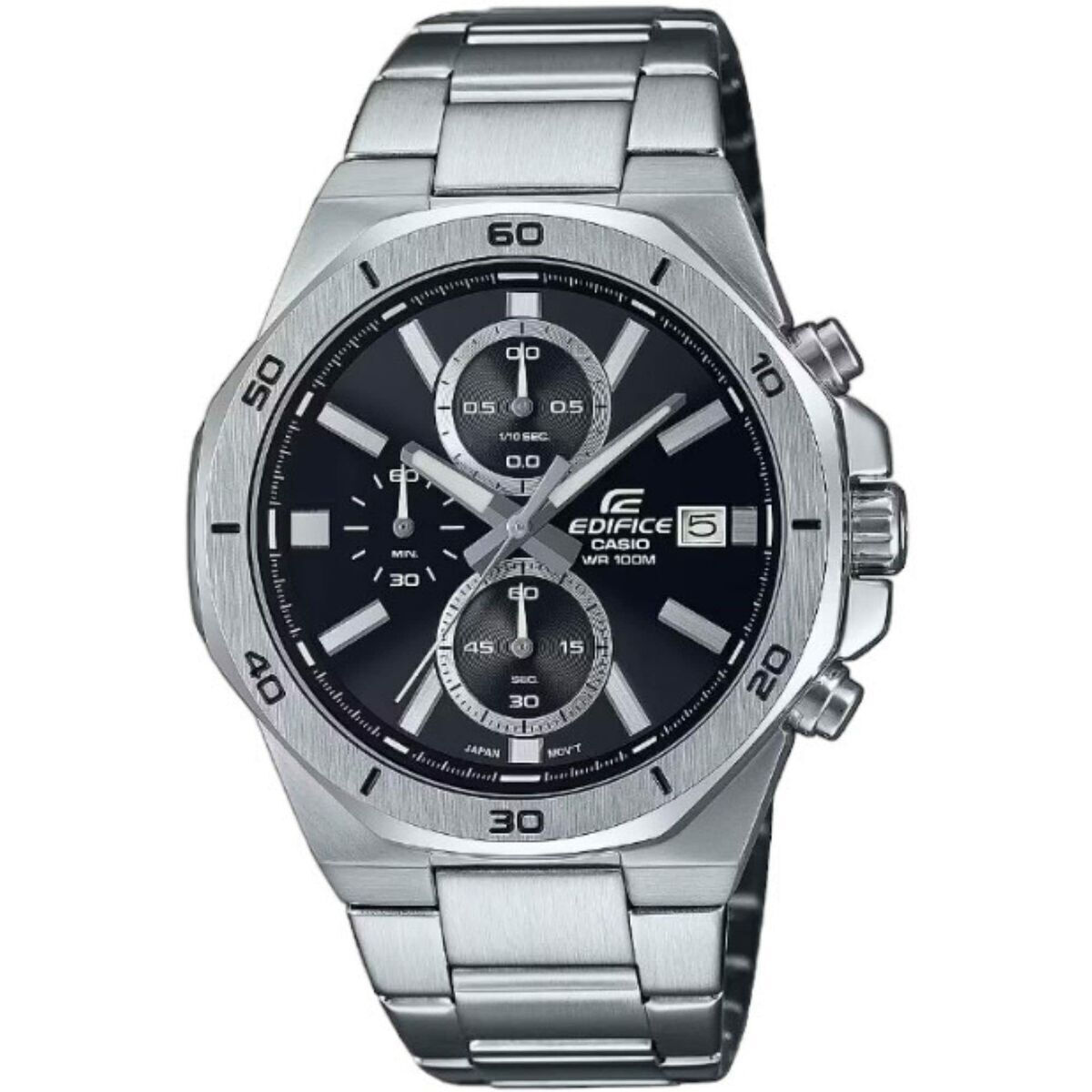 Casio EFV‑640D‑1AVUEF Ανδρικό Αναλογικό‑Ψηφιακό Ρολόι με Ασημί Μεταλλικό Μπρασελέ