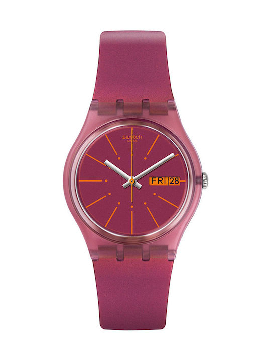 Swatch Sneaky Peaky Roze Silicon Strap GP701