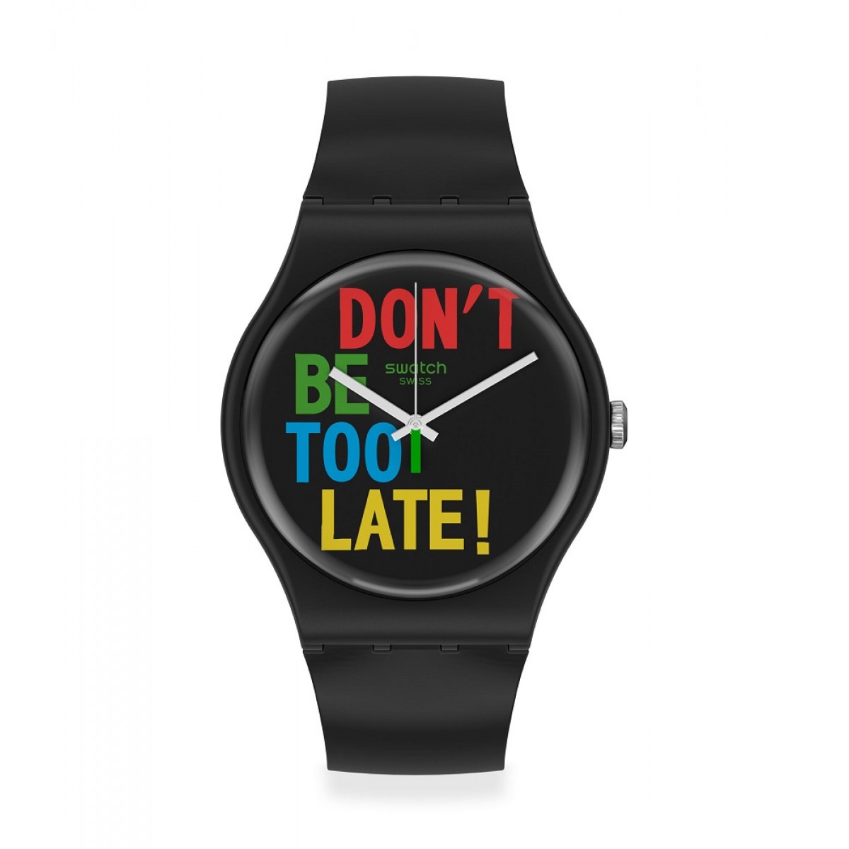 Swatch TIMEFORTIME SO29B100 – Unisex Αναλογικό Ρολόι με Μαύρο Καντράν και Βιολογικά Υλικά από τη Σειρά 1983