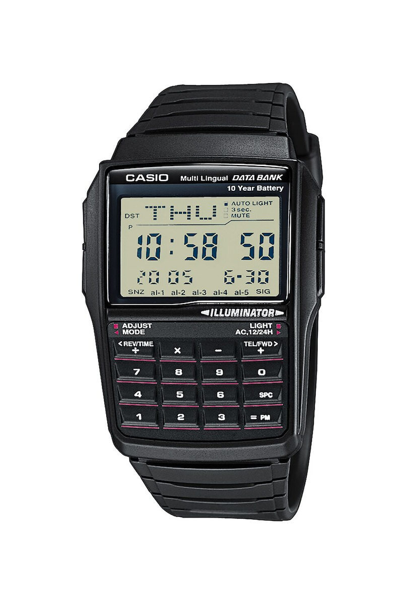 Casio Data Bank Ρολόι Μπαταρίας σε Μαύρο Χρώμα DBC-32-1AVES