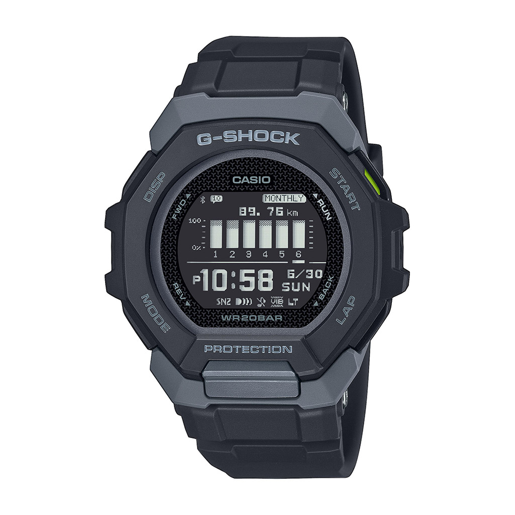 Casio G-Shock GBD-300-1ER με Μαύρο Καουτσούκ Λουράκι