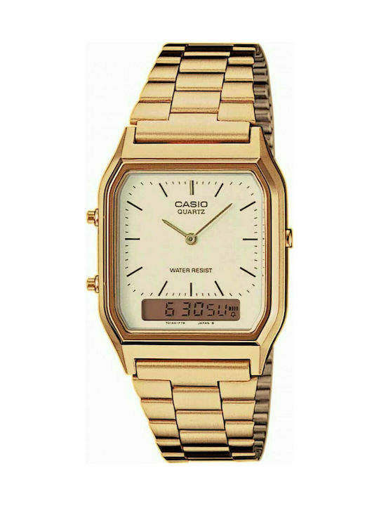 CASIO Yellow Gold Stainless Steel Adult Unisex AQ-230GA-9D