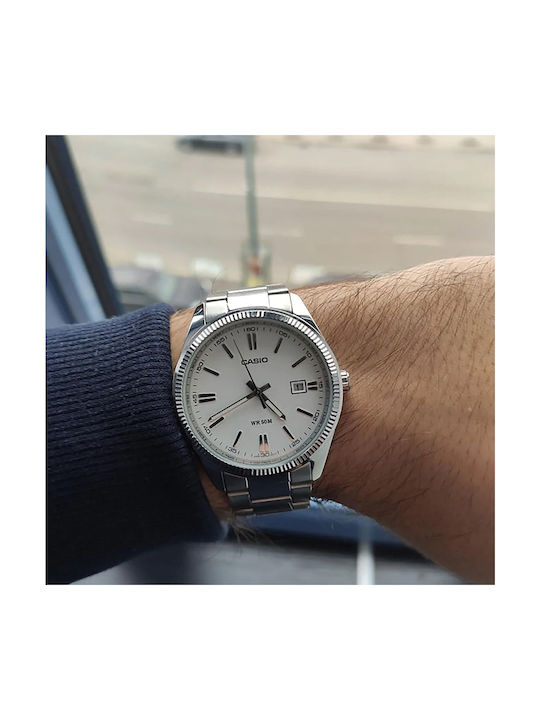 CASIO Collection  Silver Stainless Steel Bracelet MTP-1302PD-7A1VEF