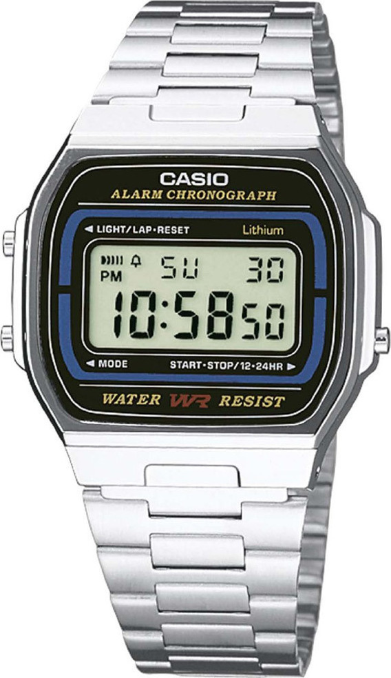 Casio A-164WA-1VES Vintage Digital Stainless Steel Watch